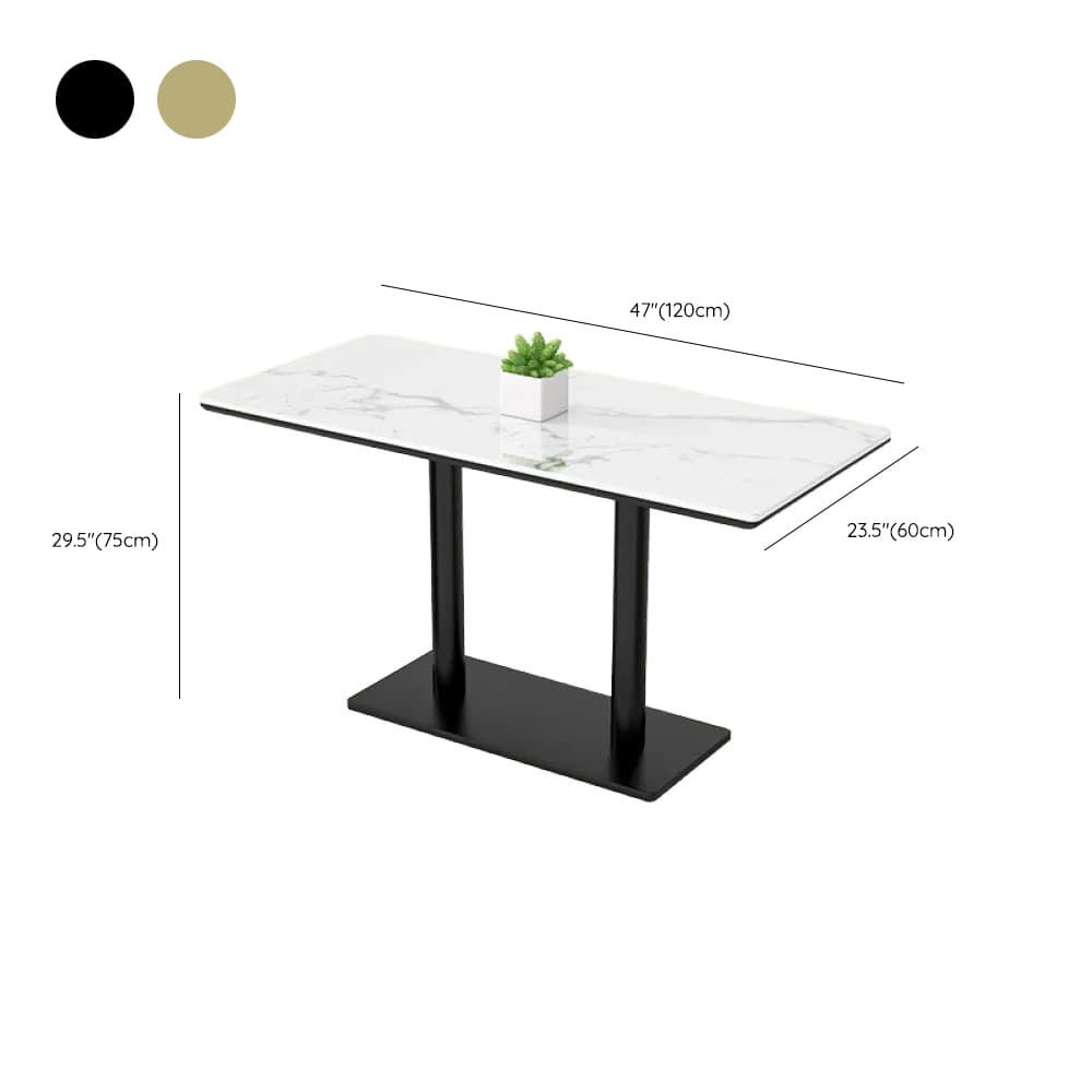 Minimalist/Luxurious Dining Table with Slate Stone Top, Fixed Table, Seats 4/2 thumbnail 17