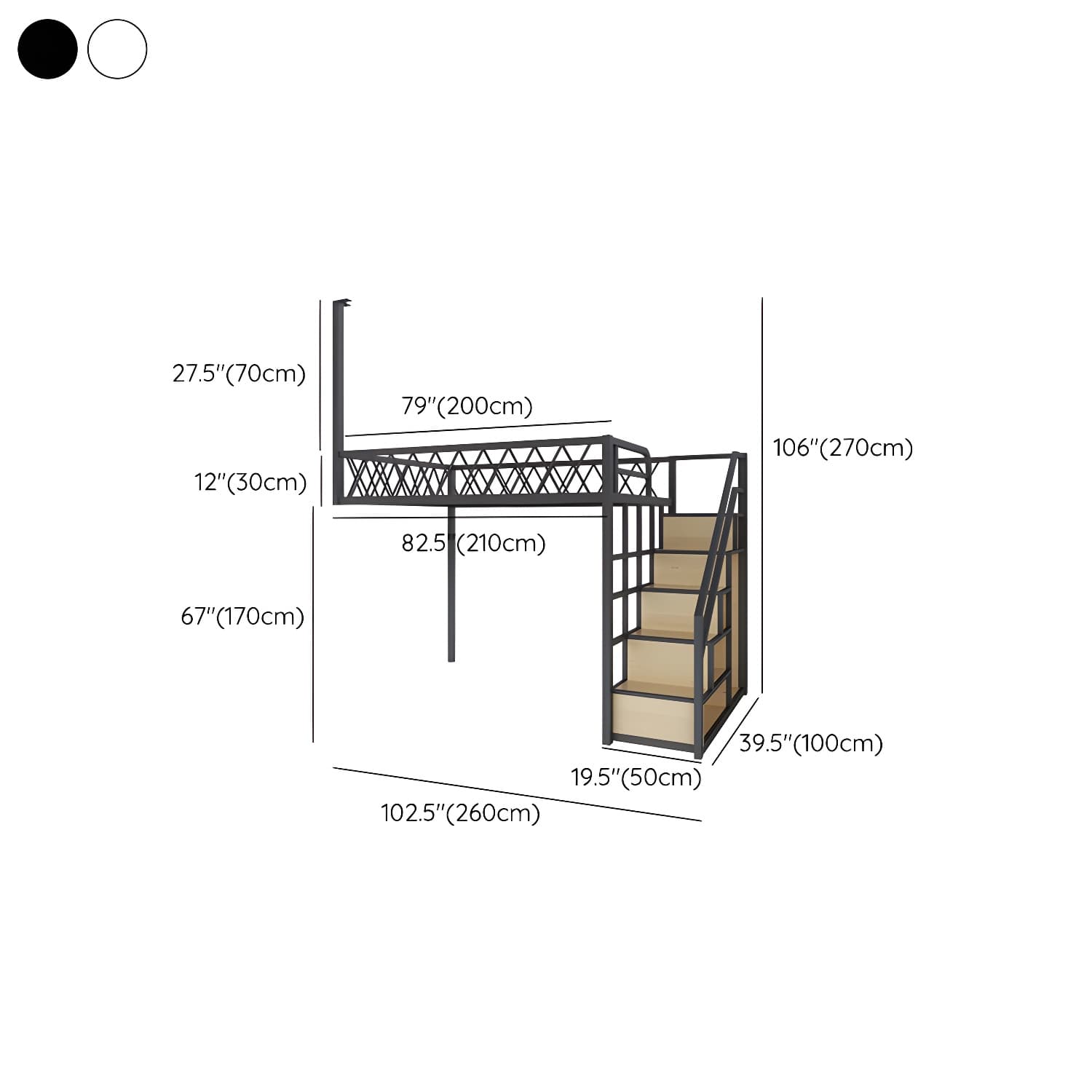 Modern Wood/Metal Bed with Light Wood Tone & Tall Clearance Storage Cabinets thumbnail 13