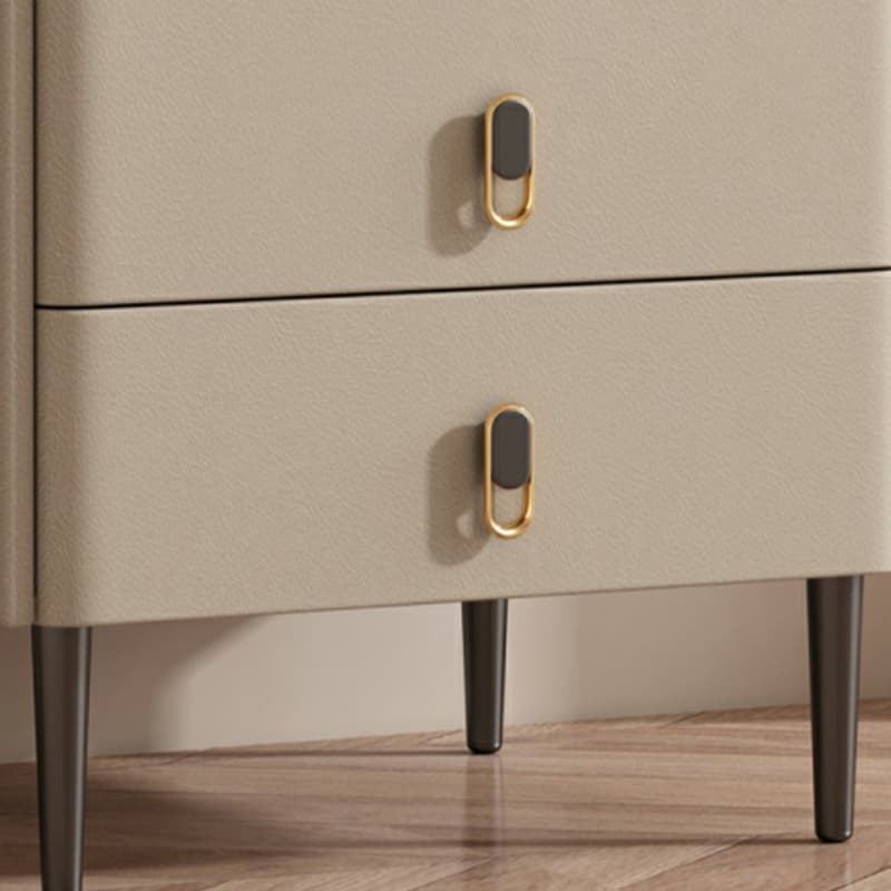 Modern Faux Leather Bachelor's Chest with Stone Countertop, 3 Drawers thumbnail 18