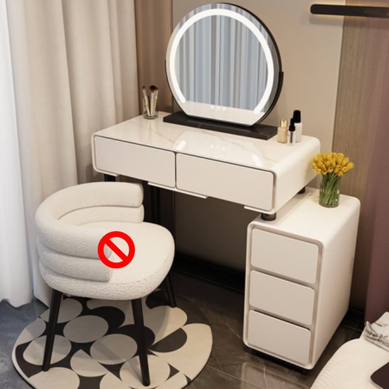 Trendy Standard/Small Vanity Set with Light Up Mirror and Adjustable Touch Lighting thumbnail 2