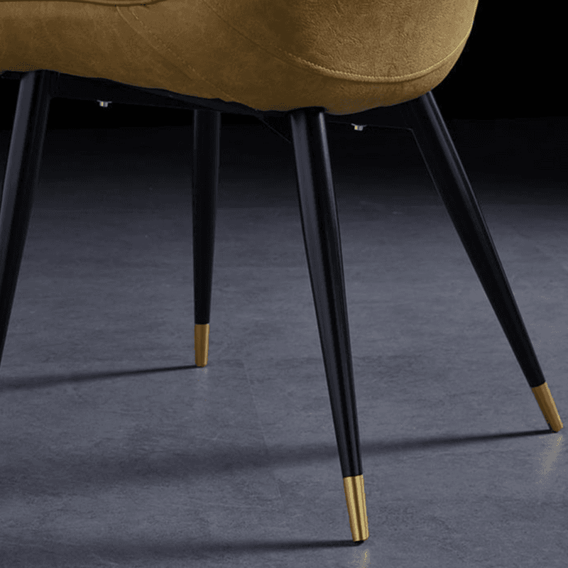 Outlined Faux Leather Upholstered Reliable Side Chair with Metal 4 Legs for Restaurant thumbnail 18