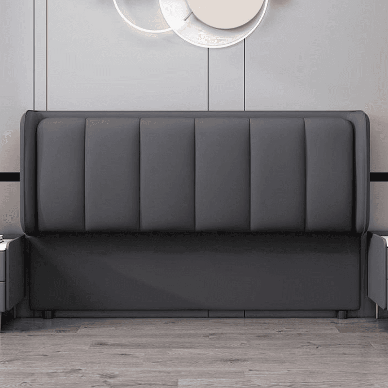 Simplistic Style Wingback Headboard in Lumber with No Distressing, Rectangular Shape for King/Queen/Full Bed, Featuring Sponge Upholstery Fill and Standard Height thumbnail 12