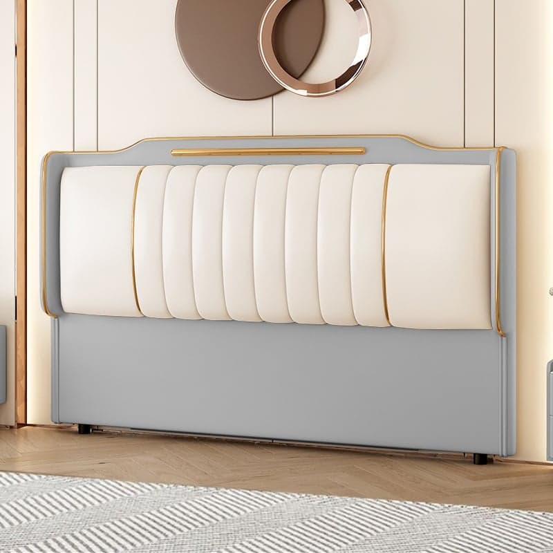 Simplistic Style Wingback Headboard with No Distressing in Pine Wood, Featuring Camelback Shape for King/Queen/Full Bed, Sponge Upholstery Fill, and Standard Height thumbnail 9