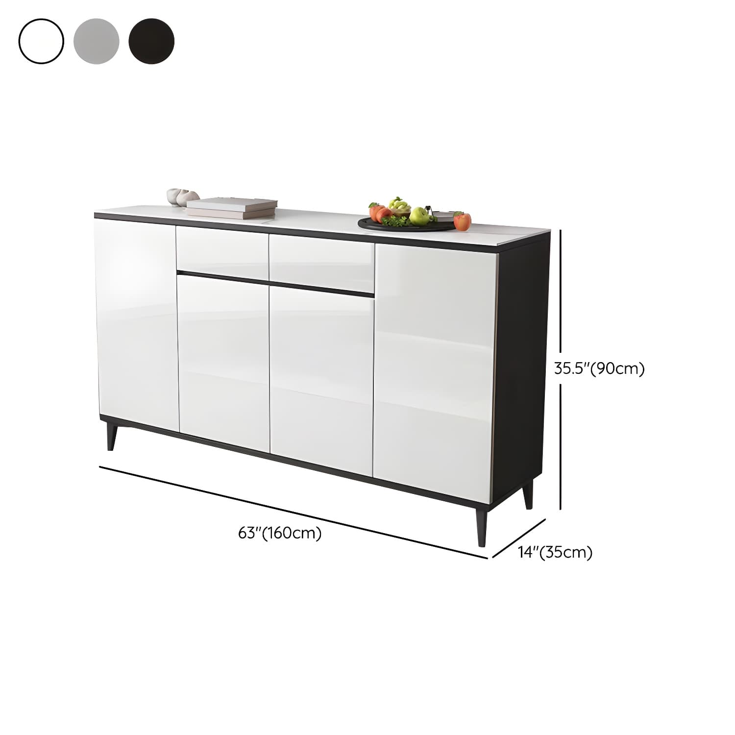 Contemporary Sideboard Cabinet with Drawer and Door for Living Room thumbnail 22