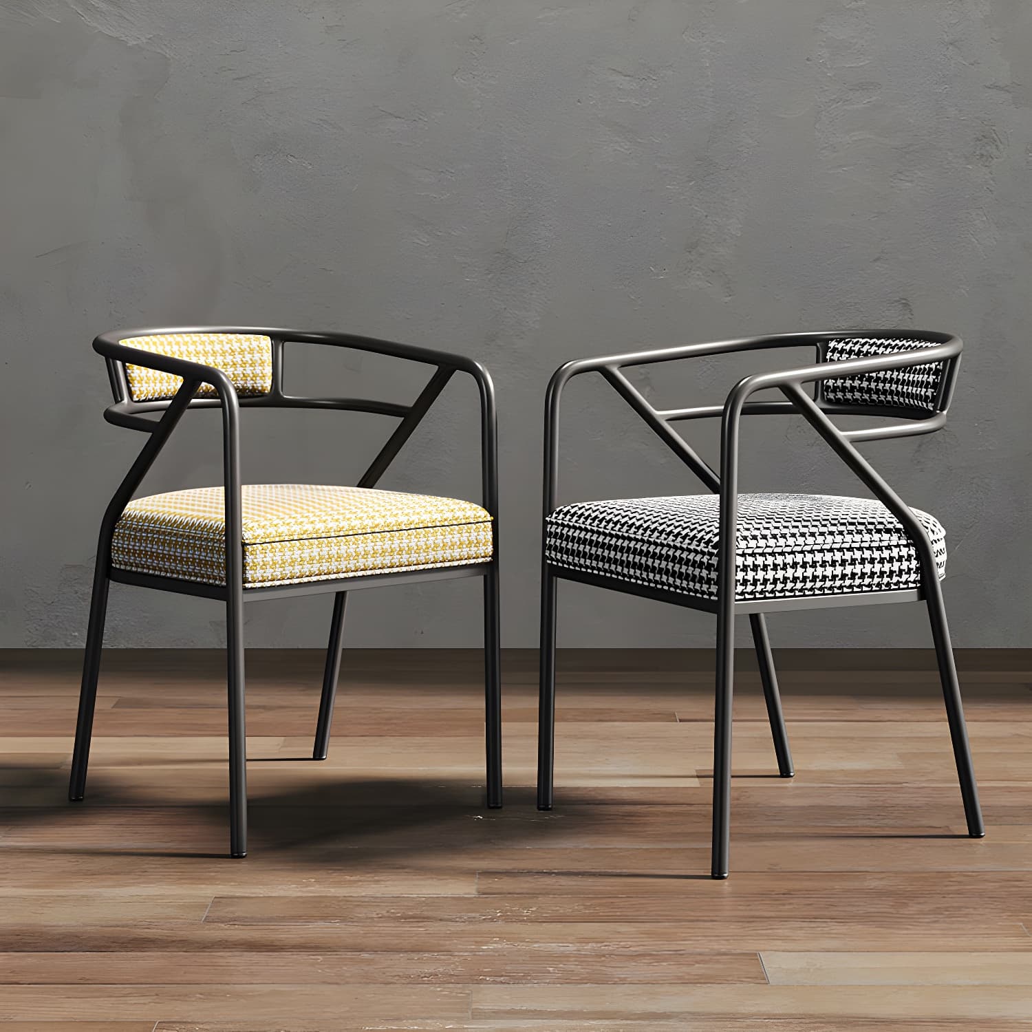Glam Dining Chair Open Back Upholstered Dining Side Chair with Metal Legs thumbnail 26