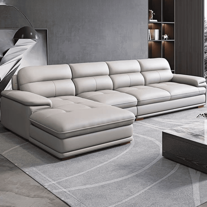 Versatile Straight/L-Shape White Sofa/Sofa Recliner with Horizontal/Right Hand Facing Orientation thumbnail 2