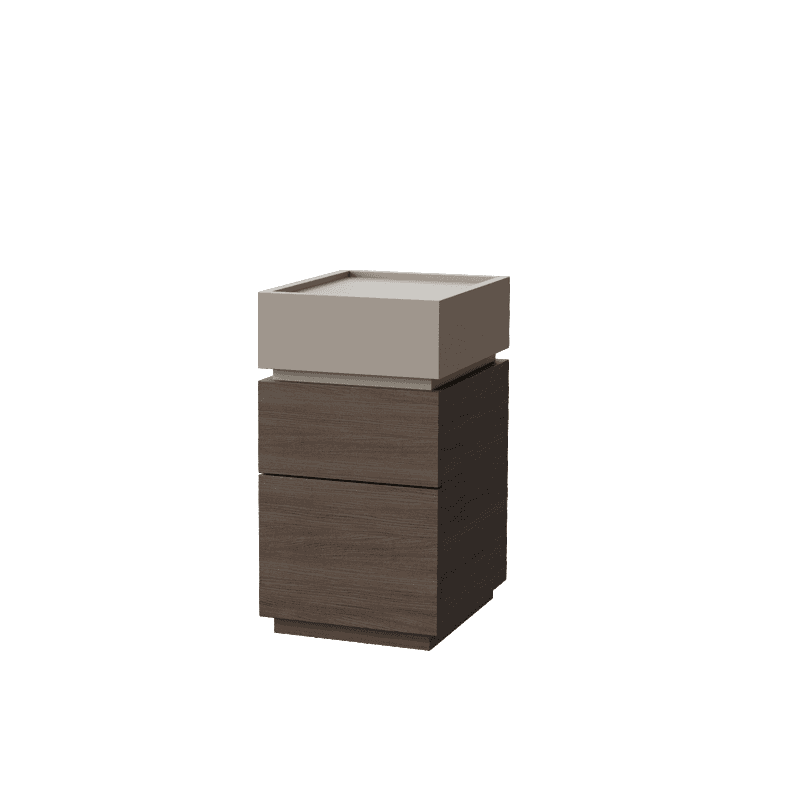 Modish Nightstand With Drawer Organization Featuring 3 Drawers and Laminate Countertop thumbnail 2