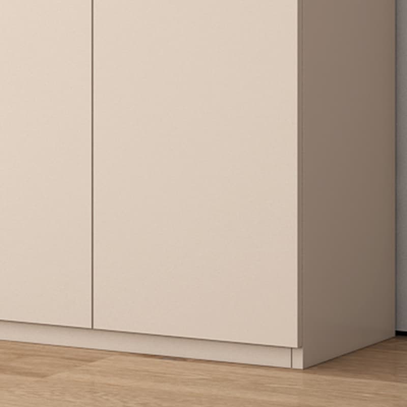 Off-White Contemporary Wood Buffet Sideboard with Cabinets and Shelves thumbnail 7
