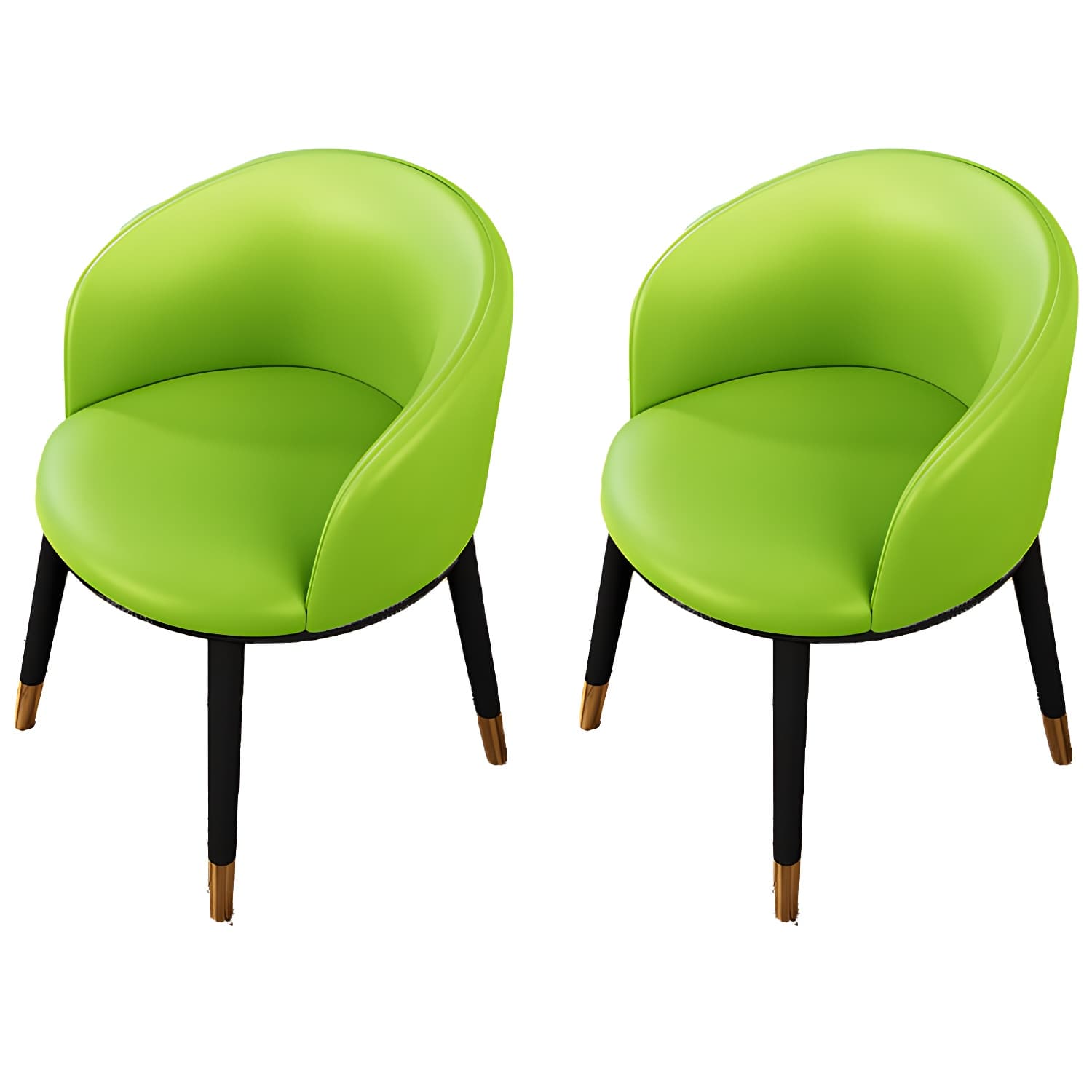 Contemporary Leather Home Arm Chair Solid Back Matte Finish Dining Chair thumbnail 7