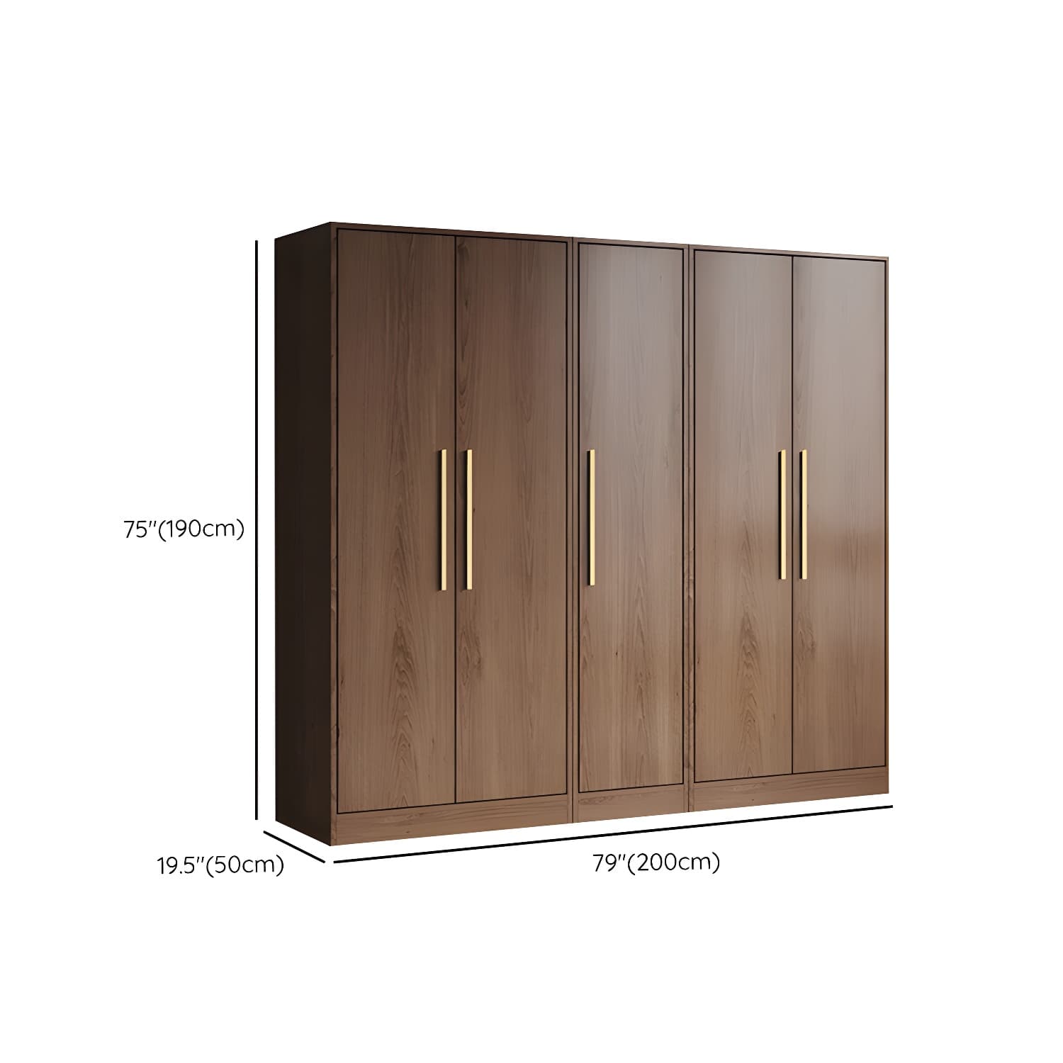 Wood Grain Design Armoires & Wardrobes with Soft Close Door and Storage Space thumbnail 20