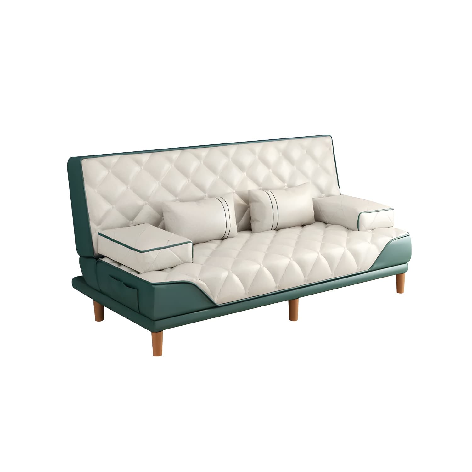 Contemporary Tight Back Convertible Sofa and Chaise with Pillow Top Arm thumbnail 13