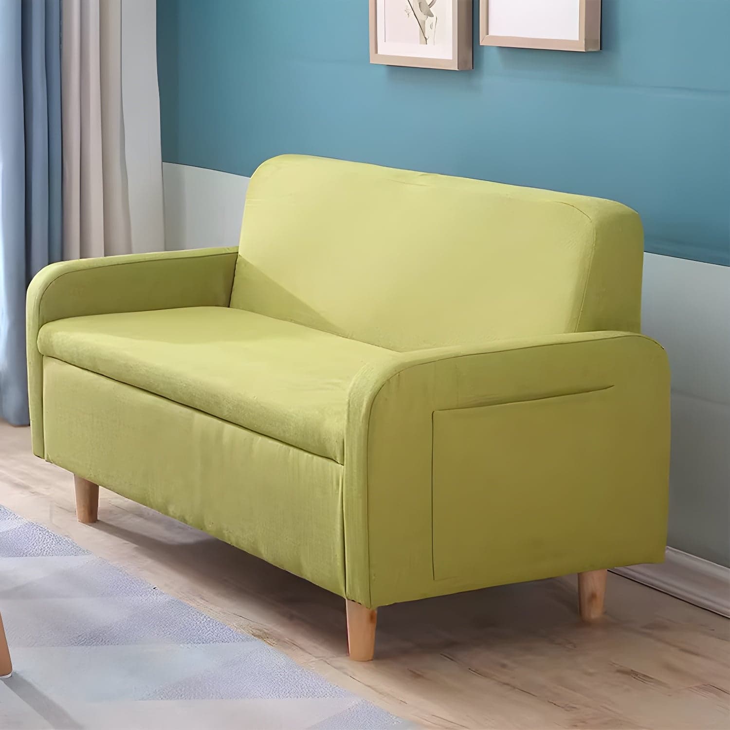 Contemporary Azure/Brown/Magenta Standard Sofa with Hidden Storage thumbnail 5