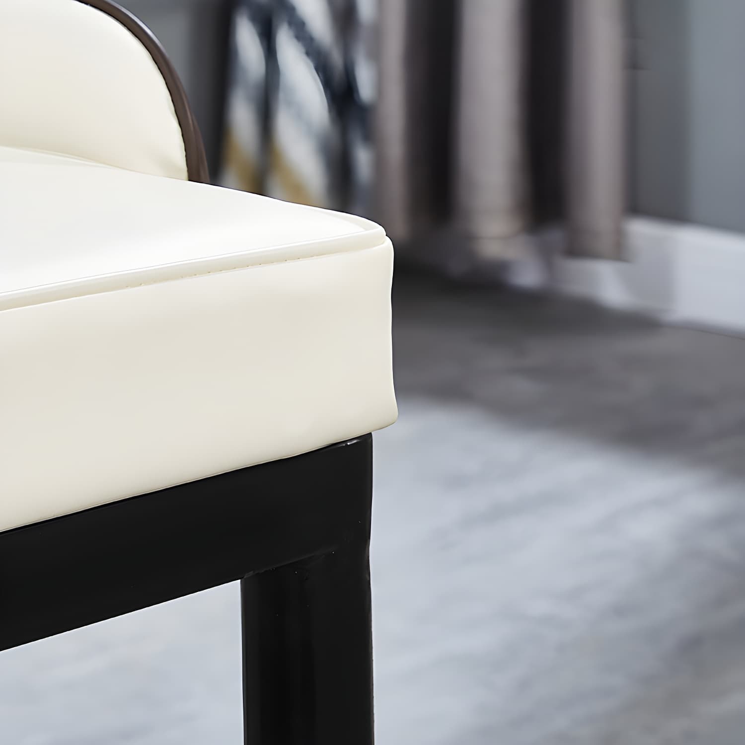 Leather Kitchen Side Chair 19'' Wide Dining Parsons Chair for Restaurant thumbnail 13