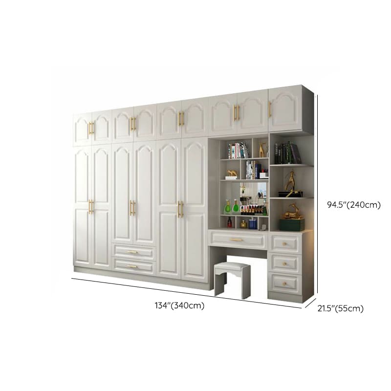 Contemporary Wood Chalk Wardrobe Closet with Interior Shelves&Clothing Rack&3-Drawer/6 Drawers/5-Drawer thumbnail 44