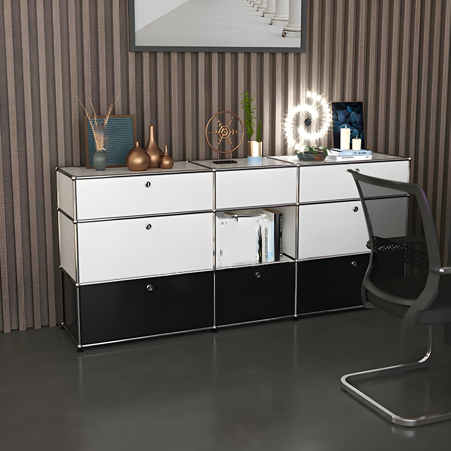Modern Rectangle Storage Server Metal Sideboard for Dining Room thumbnail 6