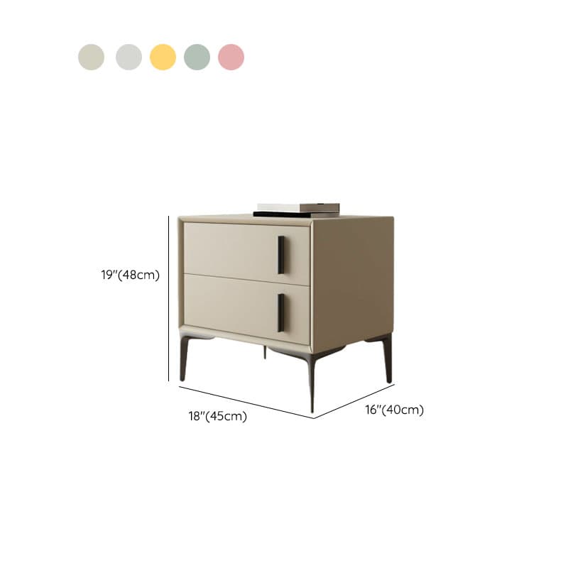 Trendy Multi Color Pu Drawer Storage Nightstand with 2 Drawers & Leg thumbnail 14