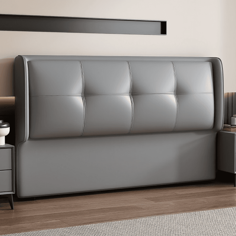 Simplistic Style Wingback Headboard with No Distressing, Piled Tufted Rectangular Design for King/Queen/Full Bed, Featuring Sponge Upholstery Fill and Standard Height thumbnail 6