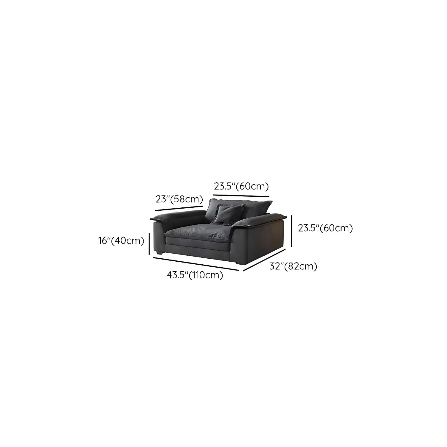 Modern Flared Arm Sofa with Water Resistant and Bolster Pillows thumbnail 15