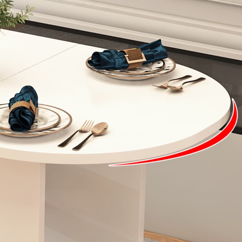 Collapsible Pedestal Manufactured Wood Kitchen & Dining Table 30in by 30in Modern Style thumbnail 8