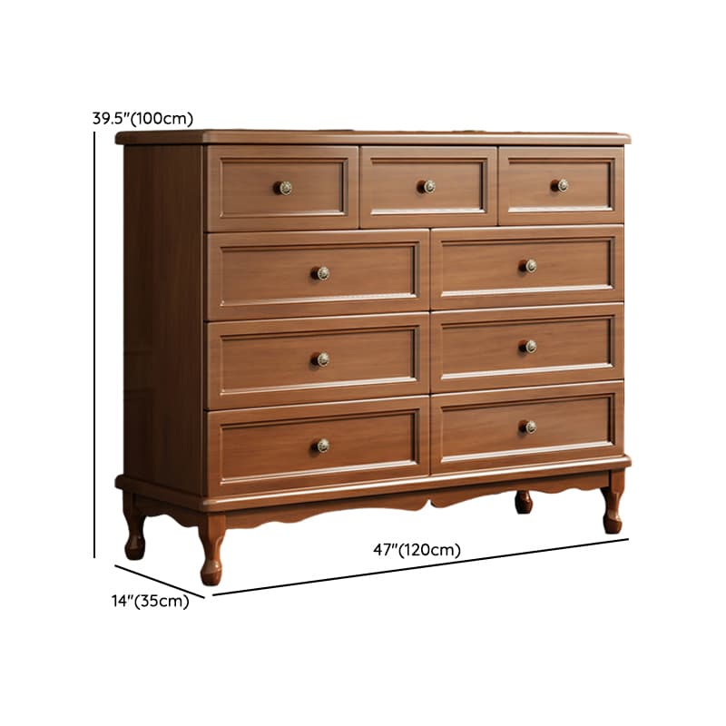 Solid Wood Countertop Storage Chest Traditional Style with Drawers thumbnail 28