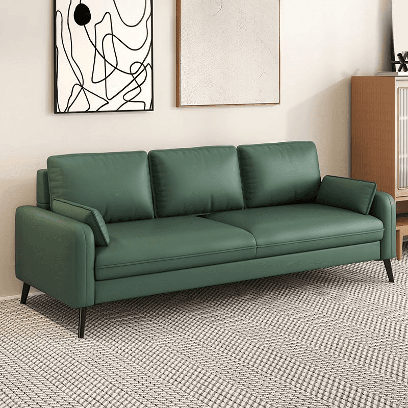 Minimalis Solid Color Water Resistant Floor Sofa in Cerulean/Ivory/Tangerine Color