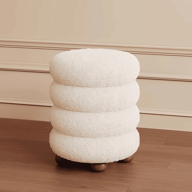 Modish Large/Standard Vanity Set with Natural Wood Table Top, White Seating, 3 Drawers, Light Up Mirror, and Chair thumbnail 5