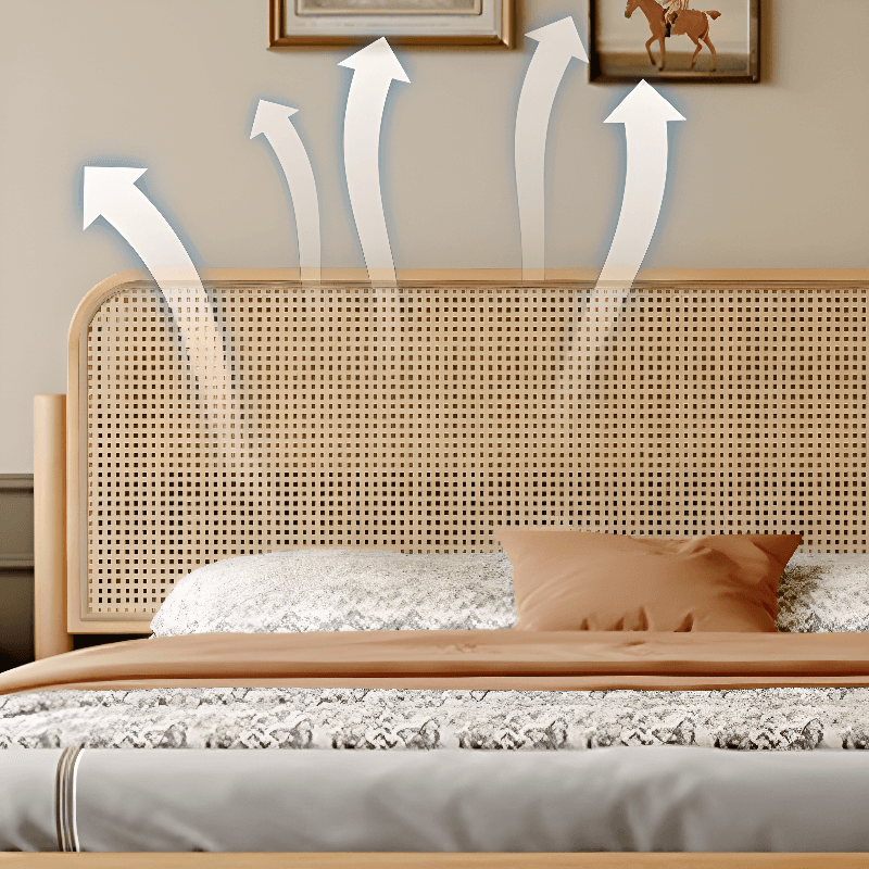 Natural Color Solid Color Panel Bed for Bedroom thumbnail 5
