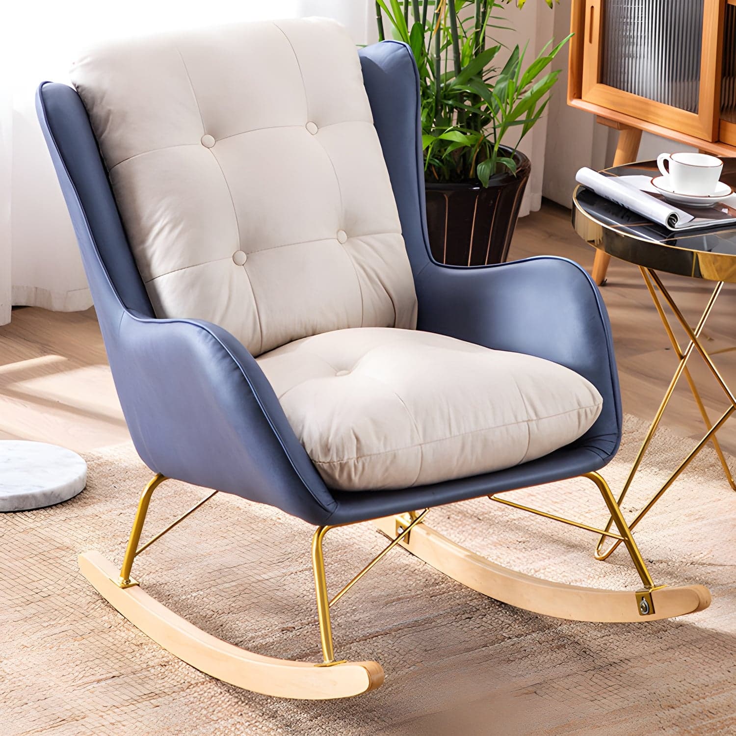 Modern Style Lounge Leisure Rocking Chair Home Lazy Sofa Chair thumbnail 3