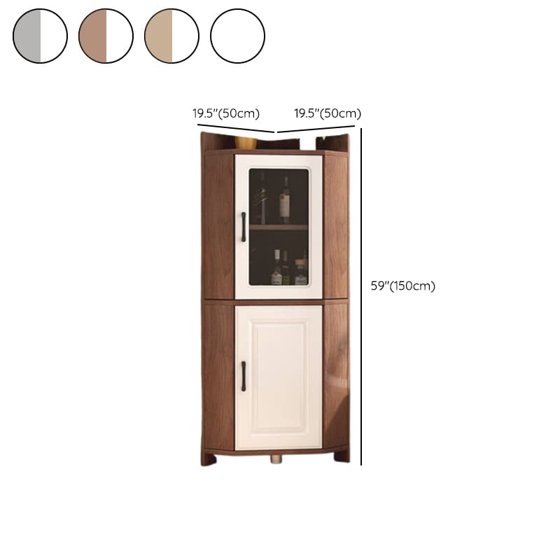 Gray/Wood Grain Unattached Accent Cabinet with Engineered Wood for Living Room thumbnail 14
