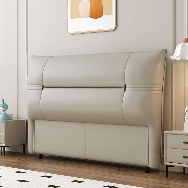 Simplistic Panel Headboard with No Distressing, Piled Tufted Rectangular Shape for King/Queen/Full Bed, Featuring Sponge Upholstery and Standard Height thumbnail 2