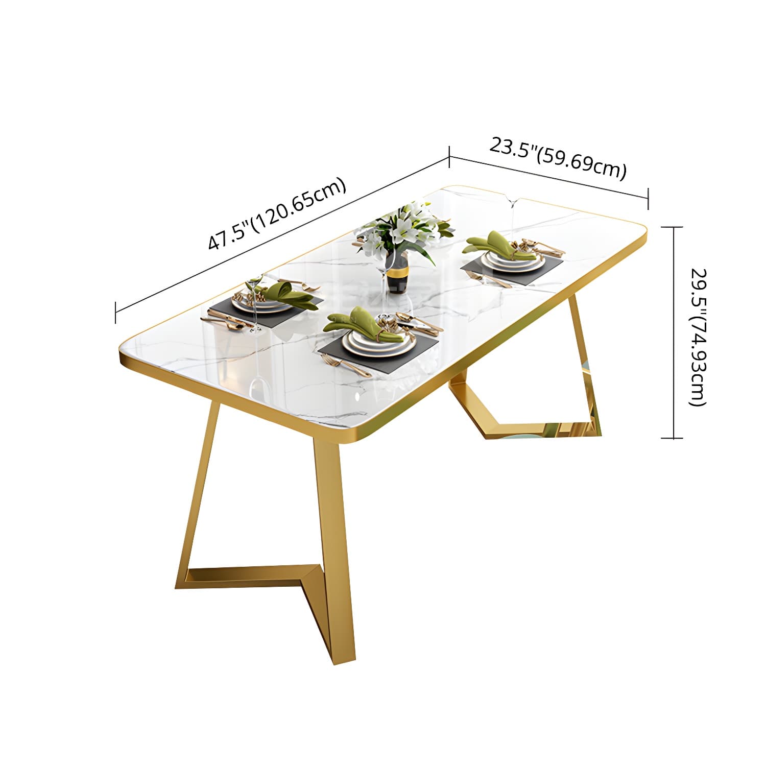 Nordic Traditional Height Sintered Stone Dining Table Rectangle Dining Room Set For Home thumbnail 17