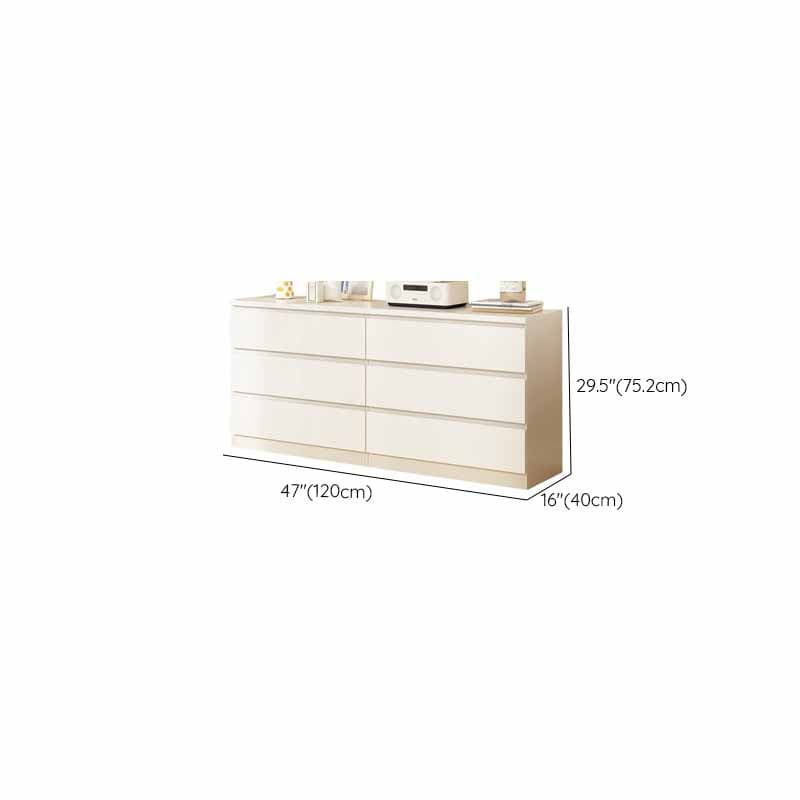 White Simple Manufactured Wood Console Dresser/Bachelor Chest/Lingerie Chest with 10/5/8 Drawers in Horizontal/Vertical Orientation thumbnail 11