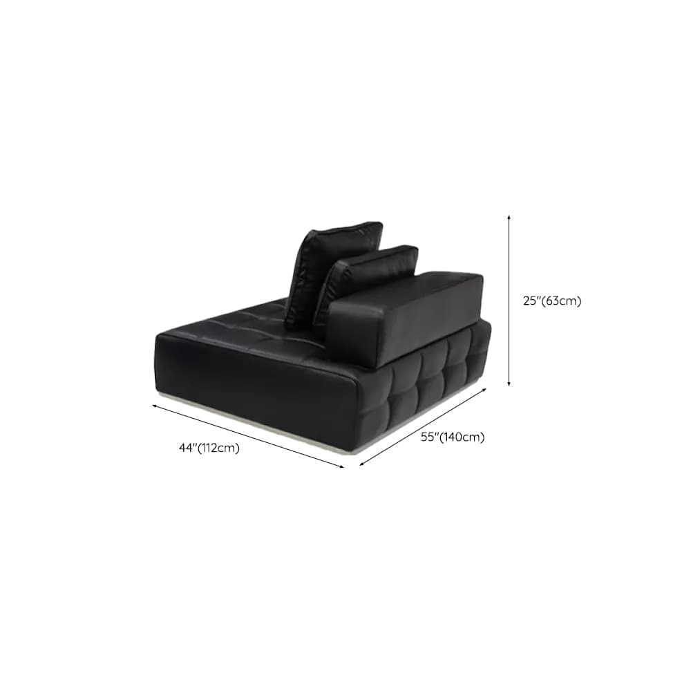 Versatile Black Sofa, Straight/L-Shape, 7-Seater, Horizontal/Right Hand Facing Orientation thumbnail 7