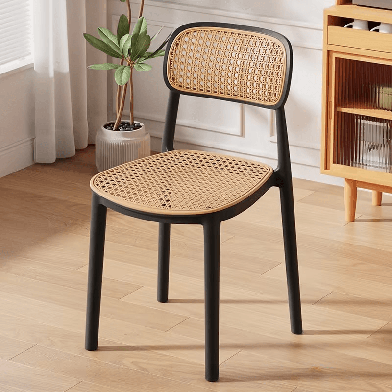 Contemporary Side Chair with Uncovered Back, Cocoa/Sage/Wood Grain Synthetic Legs thumbnail 1