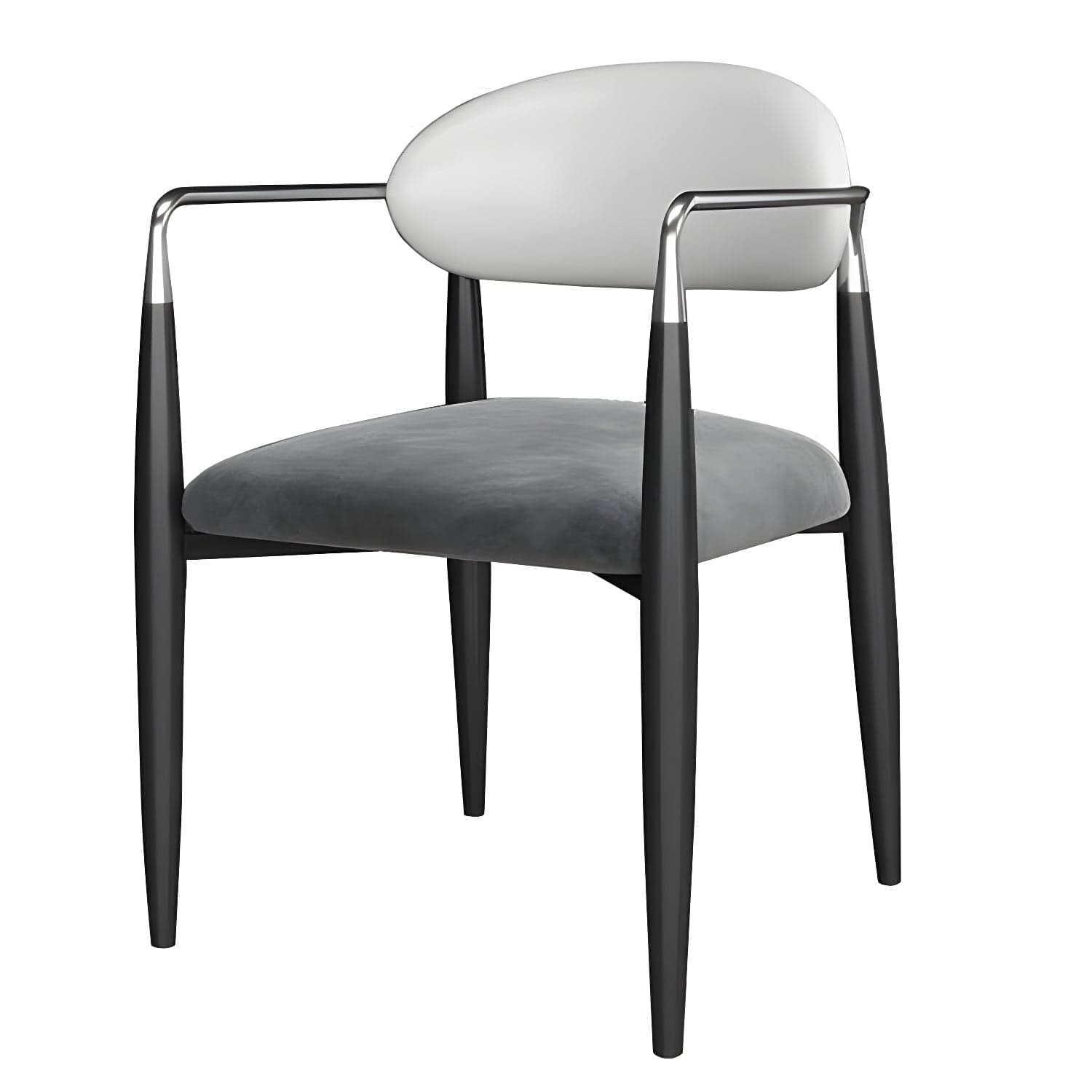 Upholstered Dining Chair Glam Style Open Back Dining Armchair for Indoor thumbnail 11
