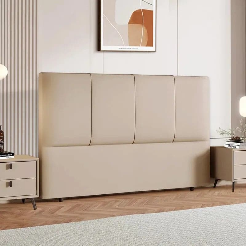 Modish Panel Headboard in Pine Wood with No Distressing, Rectangle Shape for King/Queen/Full Bed, Featuring Sponge Upholstery and Standard Height thumbnail 4