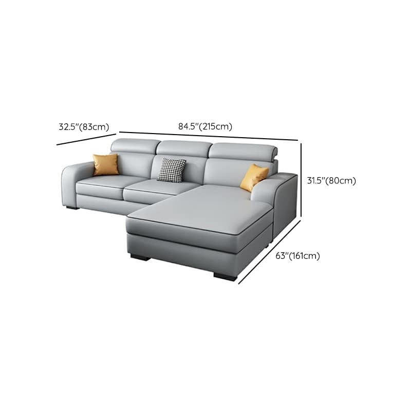 Contemporary Sectional Sofa with Adjustable Pillow and Scratch Resistant Upholstery thumbnail 18