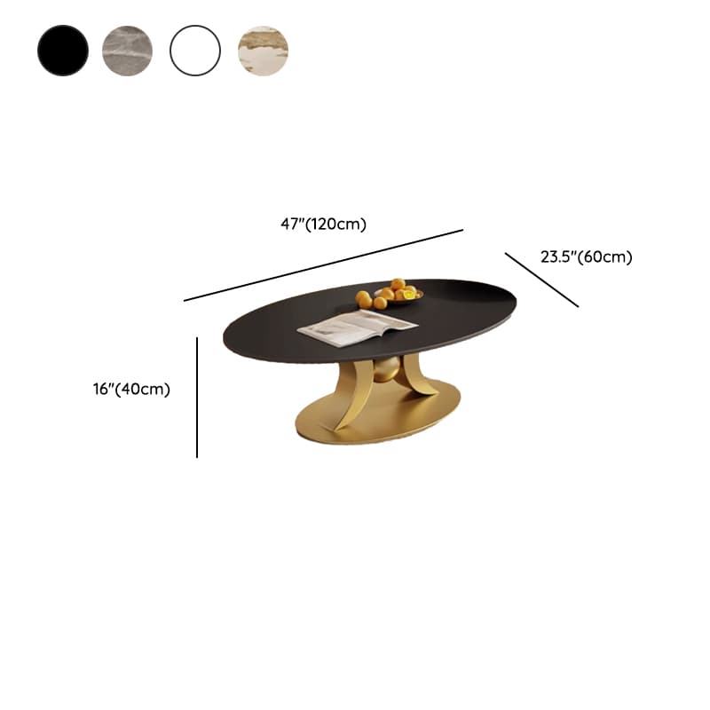 Nested/Single Slate Pedestal Board Game Coffee Table with Black/Light Gray/Chalk Oblong Top thumbnail 10