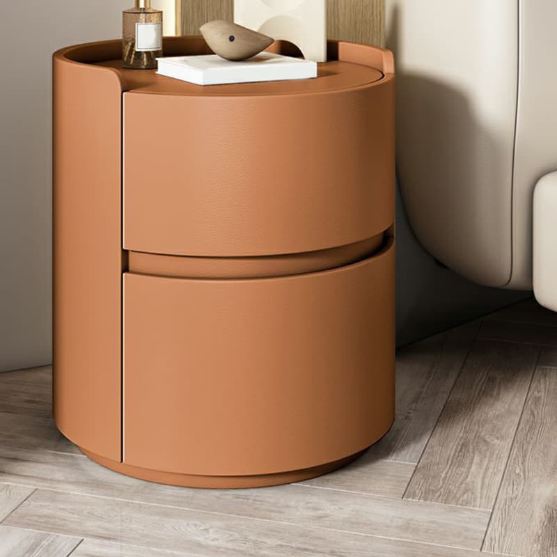 Small Under 21'' Manufactured Wood No-Light Modern Drawer Storage Nightstand in Natural Finish thumbnail 11