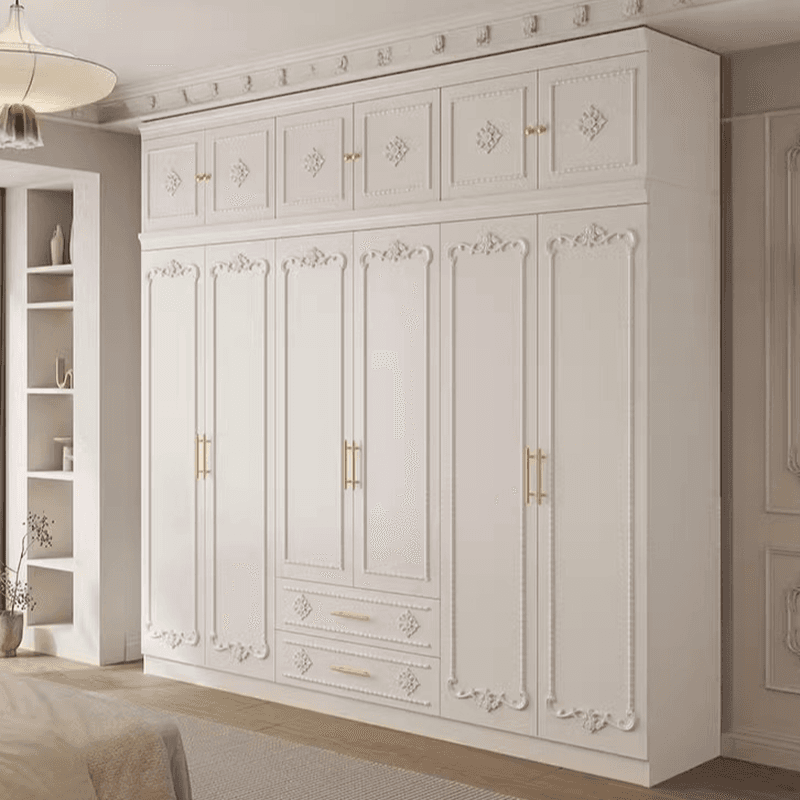 White Simple Timber Wardrobe Closet Soft Close Drawer Soft Close Door Interior Shelves thumbnail 3