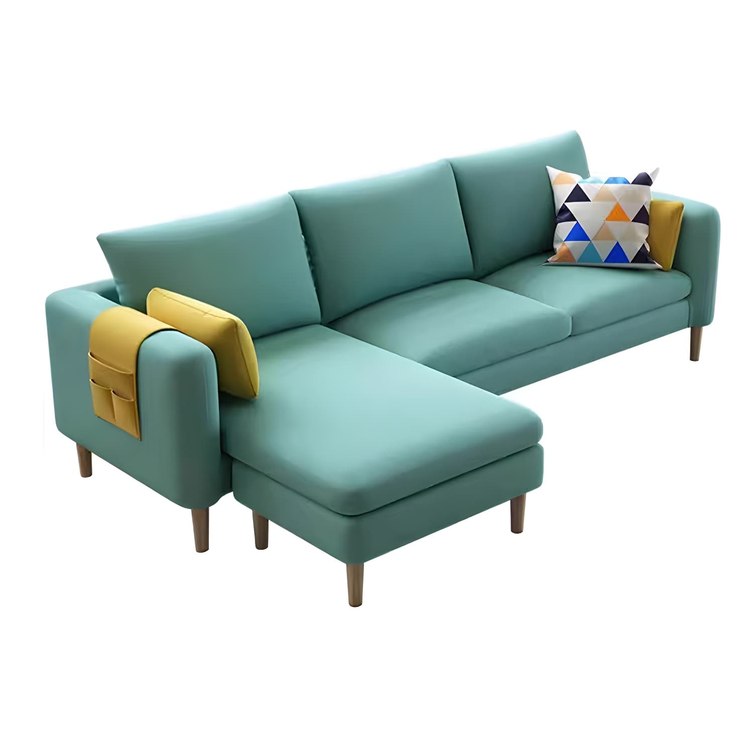 79.5" W L-Shaped Sectional Sofa with Square Arm and Bolster Pillows thumbnail 20