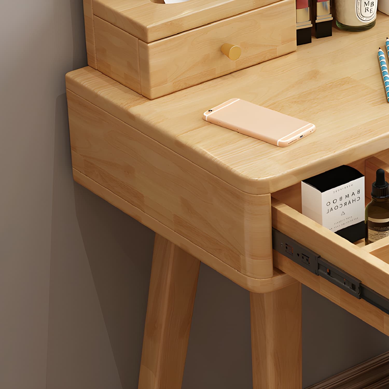 Traditions Dressing Table Bedroom Solid Wood with Drawer Mirror Make-up Vanity thumbnail 13