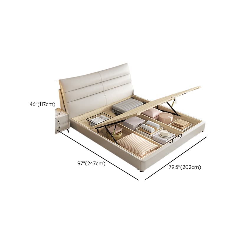 Solid Color Timber Framed Platform Bed With Storage/Panel Bed for Bedroom thumbnail 13