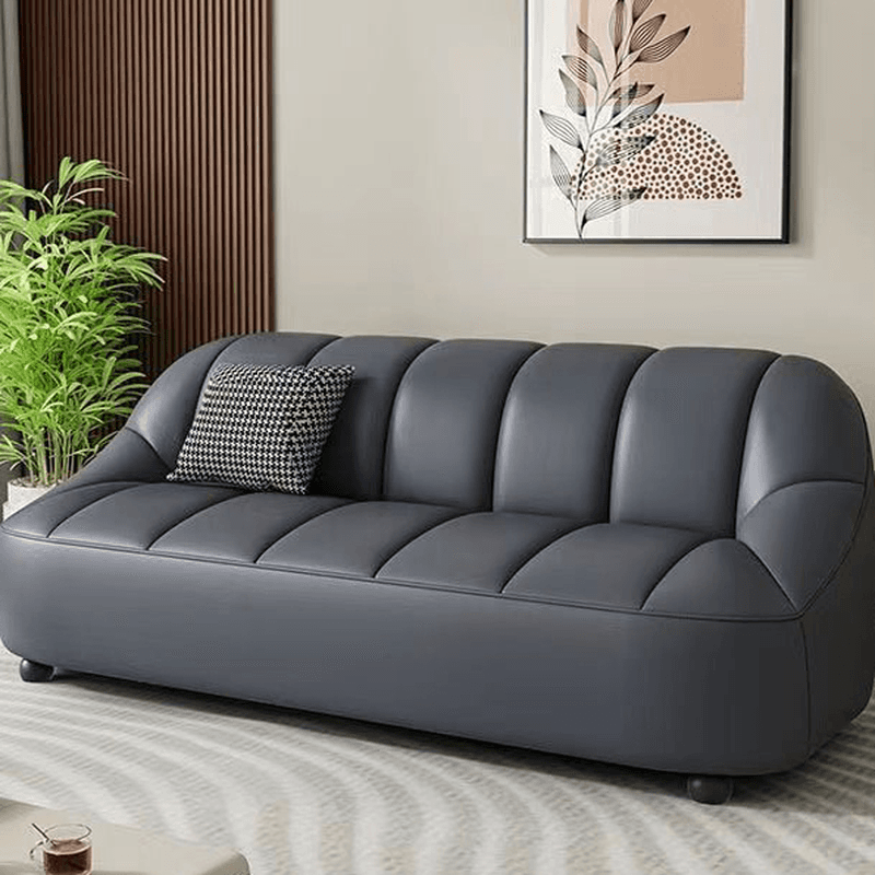 Tear Resistant Sofa Couch/Loveseat in PU Material with Black/Grey/Ivory Upholstery and 1 Pillow thumbnail 7