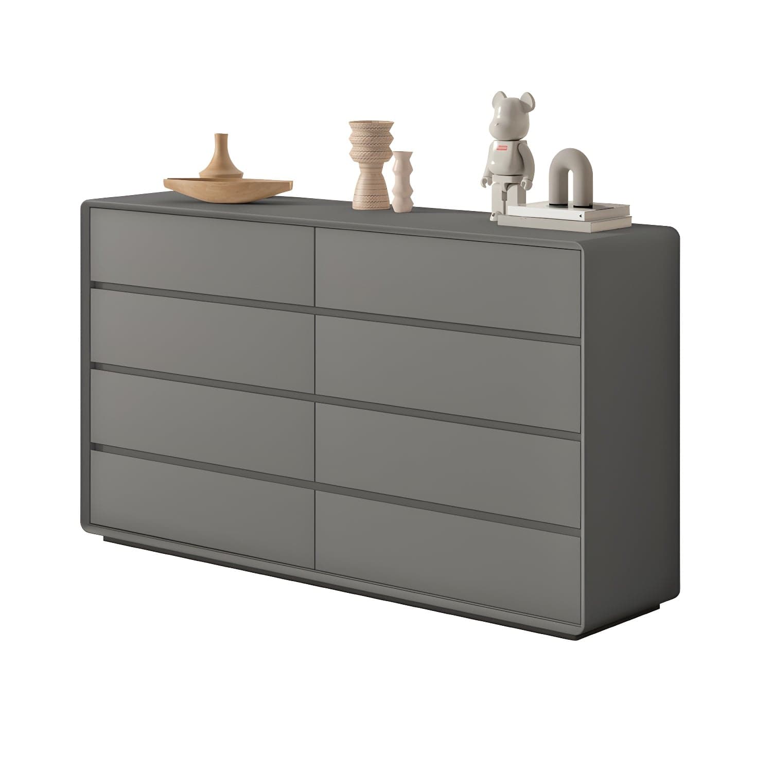 Modern Double Dresser with Drawers - Wood Finish, Horizontal Orientation, No Distressing thumbnail 4