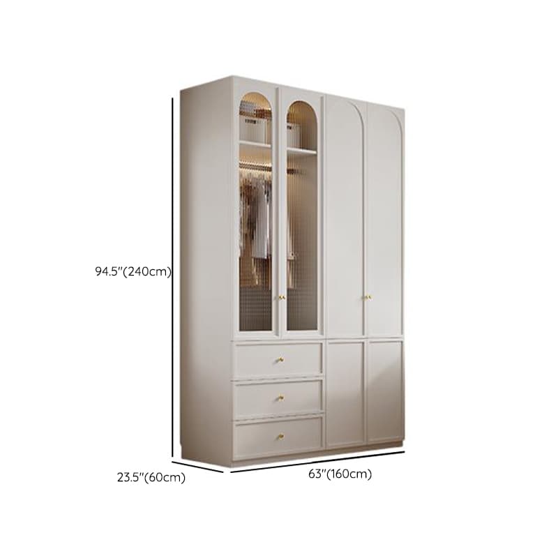 Minimalist Manufactured Wood Independent Almirah with 3-Drawer, Interior Shelves, and Clothing Rod thumbnail 35