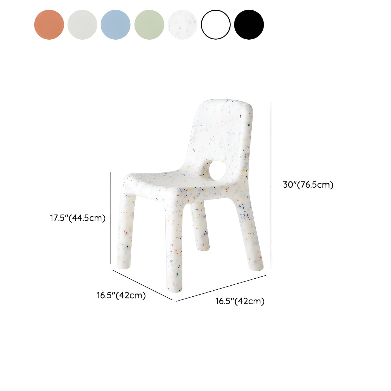 Scandinavian Style Non-Upholstered Low Back Plastic Side Chair for Kitchen & Dining thumbnail 15