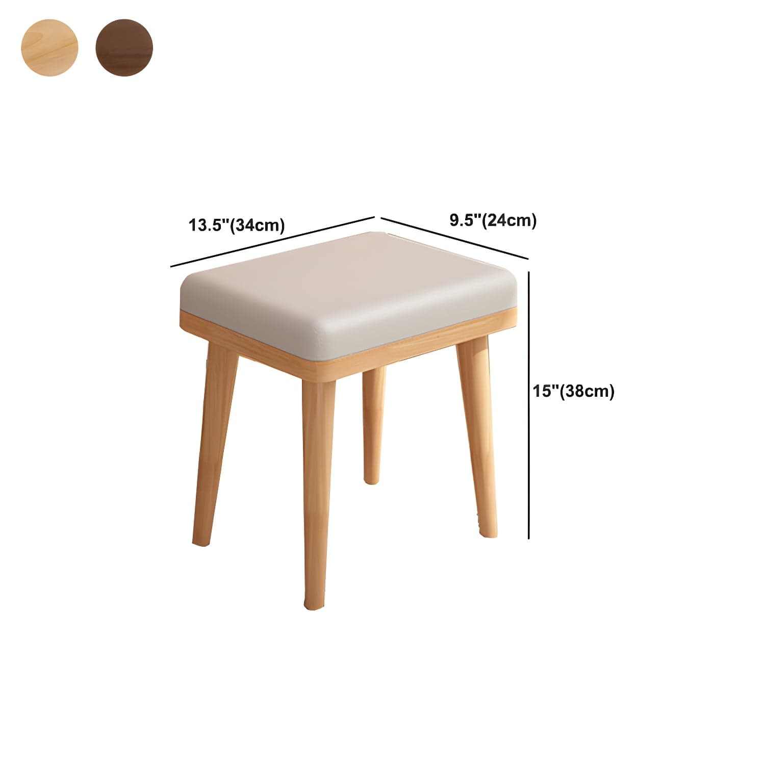 Scandinavian 3-Drawer Dressing Table Solid Wood Vanity Makeup Table Set thumbnail 16