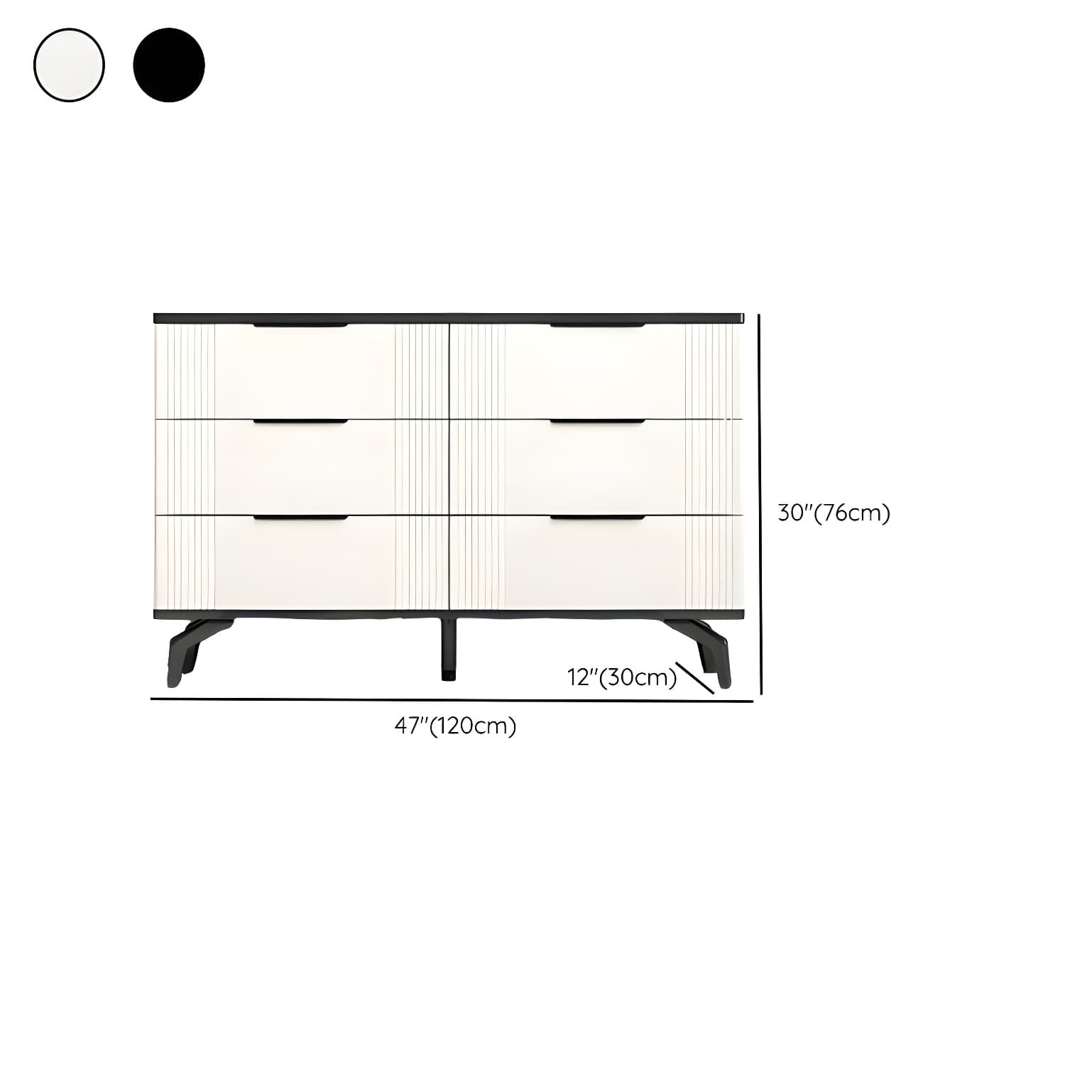 Drawers Included Modern Chest with Stone Countertop and Metal Legs thumbnail 15
