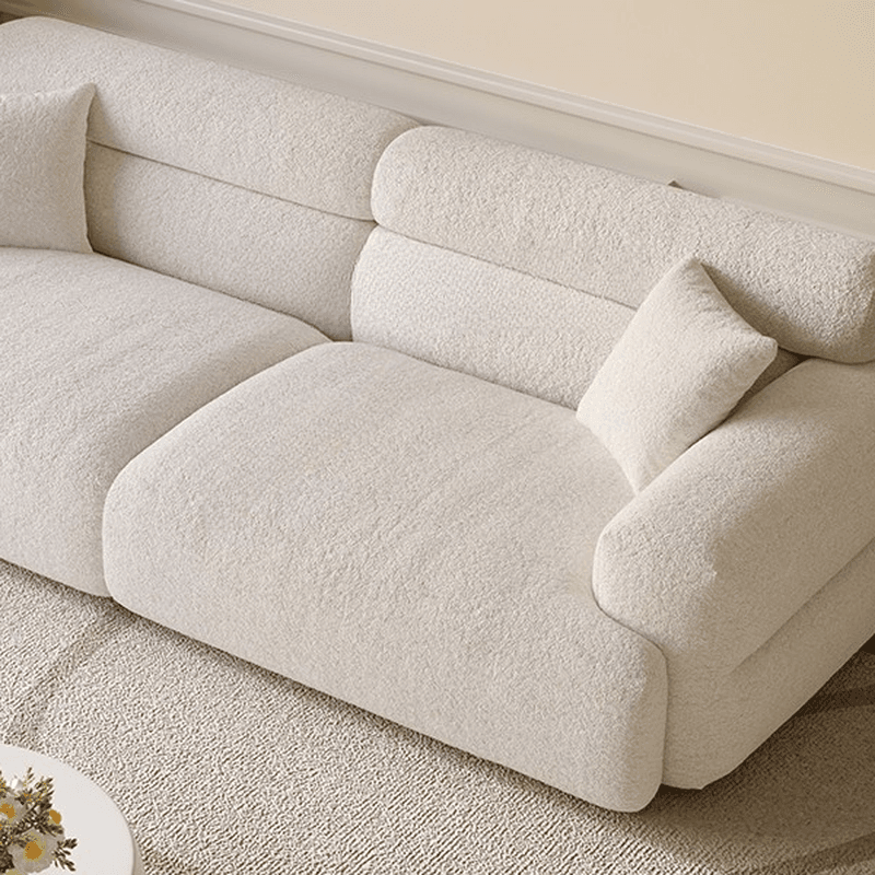 Modish Solid Color Stain Resistant Standard Sofa in Black/Light Gray/Coffee with 2 Pillows, Available in 4-seater/5 Person/3-seater thumbnail 11